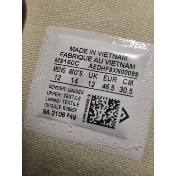 Converse Chuck Taylor all star CT AS Core HI men's 12 Sneakers M9160C black LNC - Picture 9 of 9